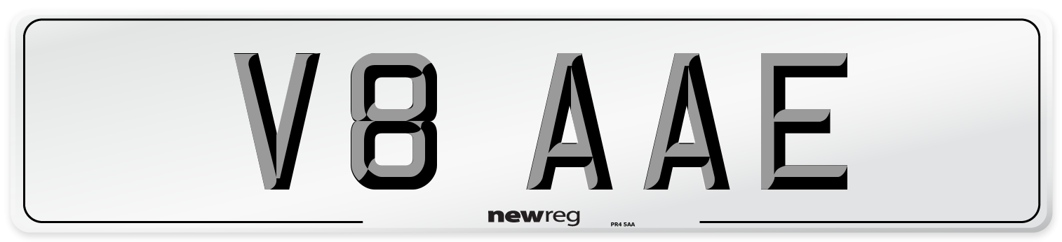 V8 AAE Number Plate from New Reg
